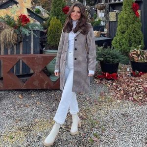 Abercrombie & Fitch Wool-Blend Dad Coat